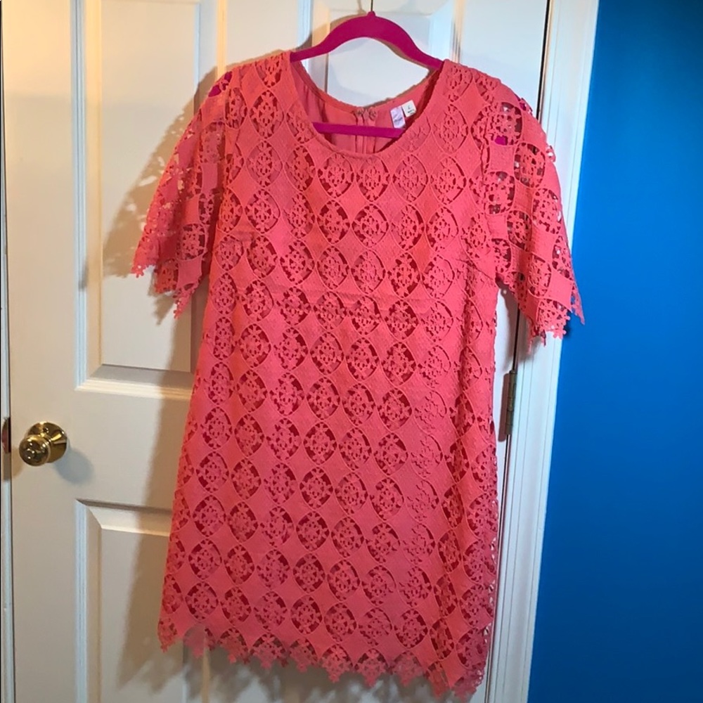 Peach lace dress!